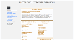 Desktop Screenshot of directory.eliterature.org